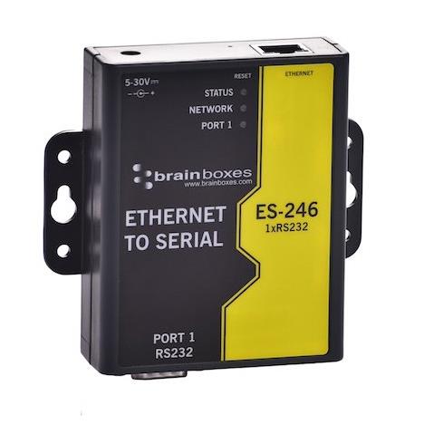 Brainboxes ES-246 – kommunikationsmodul · Servrar Ethernet 1 Port RS232