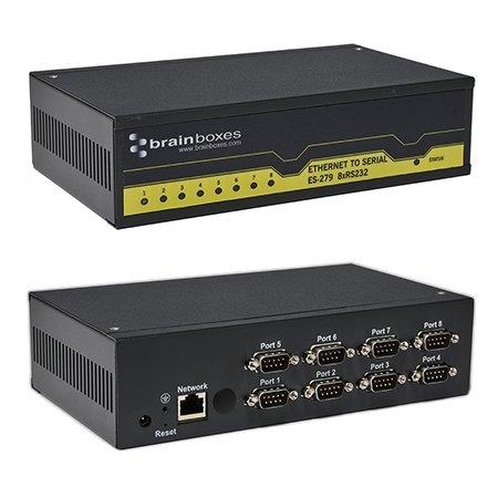 Brainboxes ES-279 – kommunikationsmodul · Servrar Ethernet 8 Port RS232