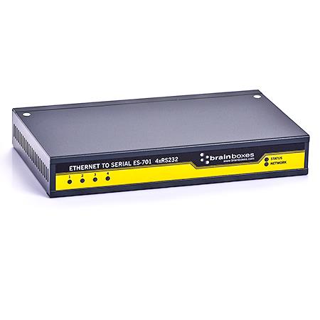 Brainboxes ES-701 – kommunikationsmodul · Servrar Ethernet 4 Port RS232