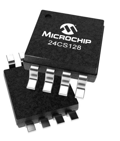Microchip Technology 24CS128-E/MS – minne/lagring
